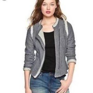 Gap Grey Knit Moto Jacket